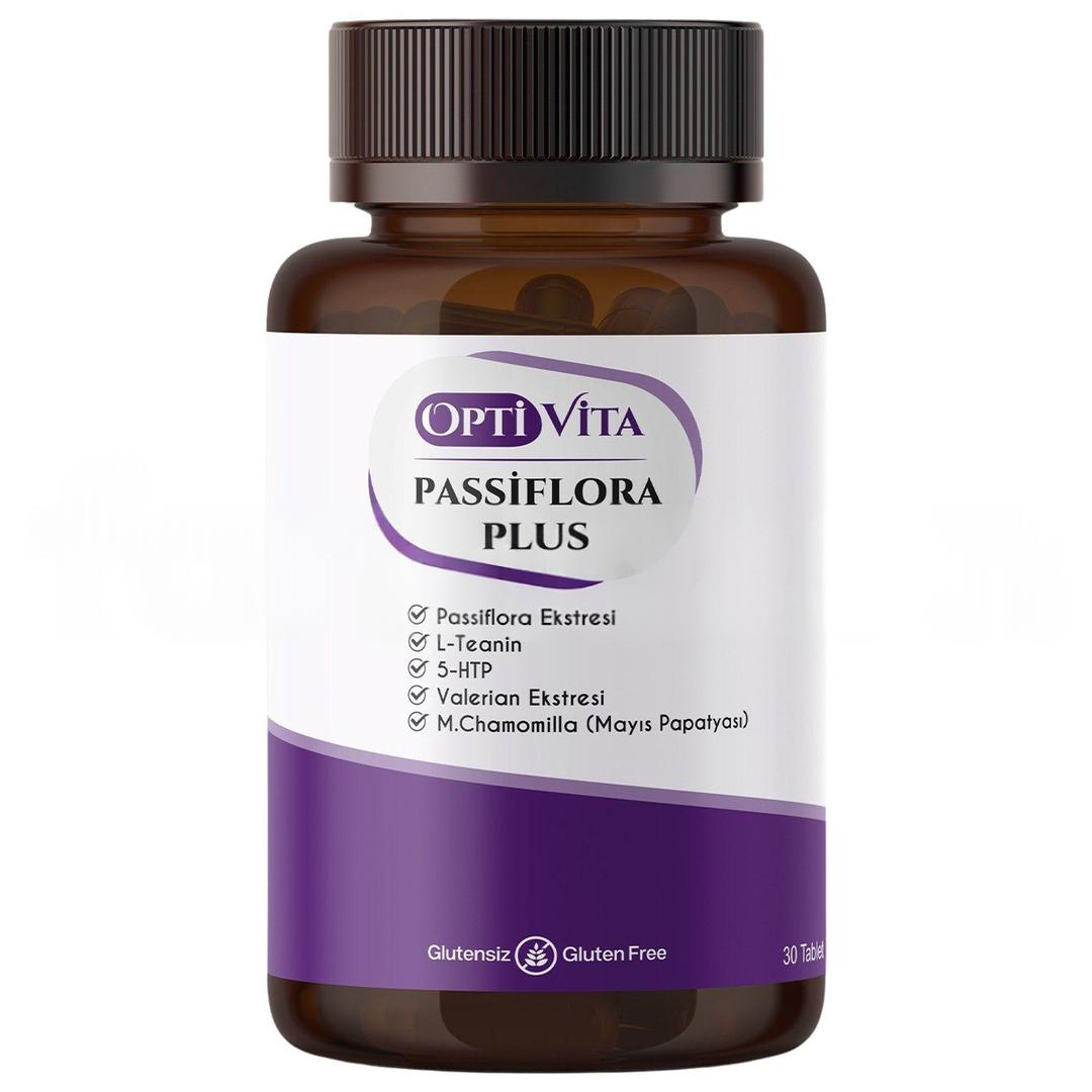 Optivita Passiflora Plus Pasiflora Ekstresi 5-Htp L-Teanin Valerian Root Chamomile Ex 30 Tablet