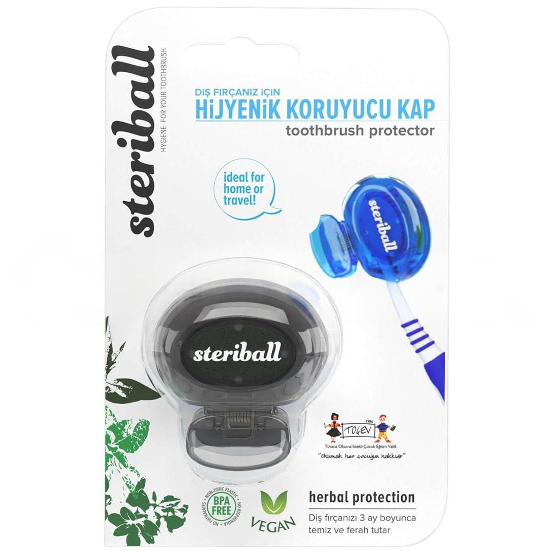 Steriball Yetişkin Diş Firçası Koruma Kabı Siyah