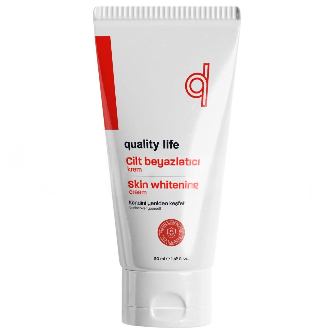 Quality Life Cilt Yüz Bikini Bölgesi Koltuk Altı Dirsek Aydınlatıcı Beyazlatıcı Krem Arbutin Pirinç Özü 50 ml