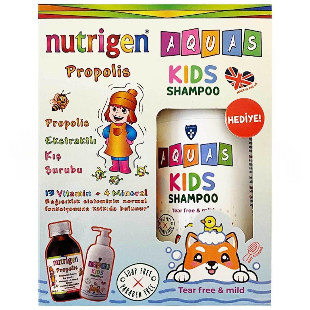 Nutrigen Propolis Şurup 200 ml + Aquas Kids Şampuan 250 ml Hediyeli