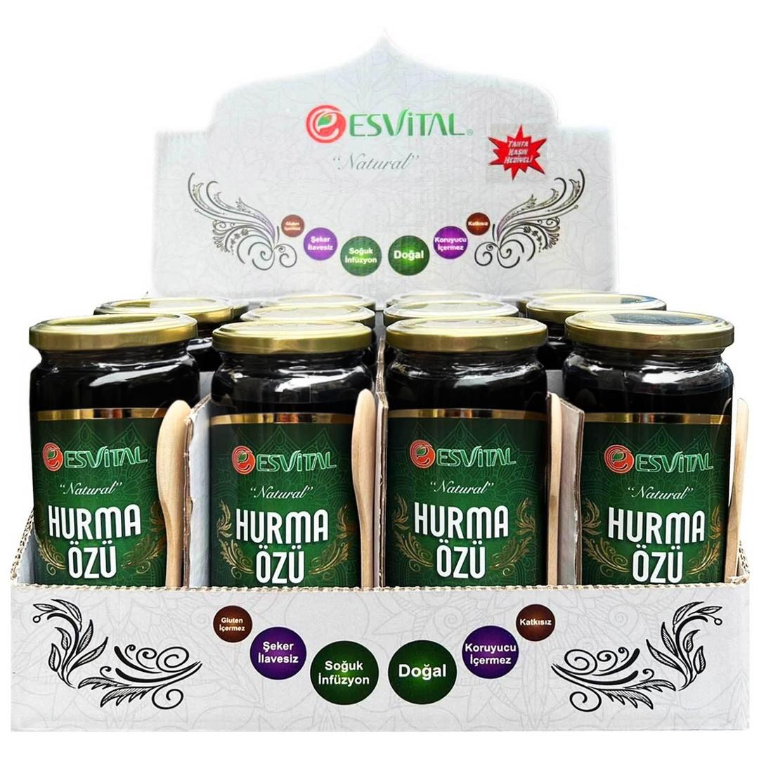 Esvital Hurma Özü 640 gr + Tahta Kaşık Hediyeli - Stant 12'li