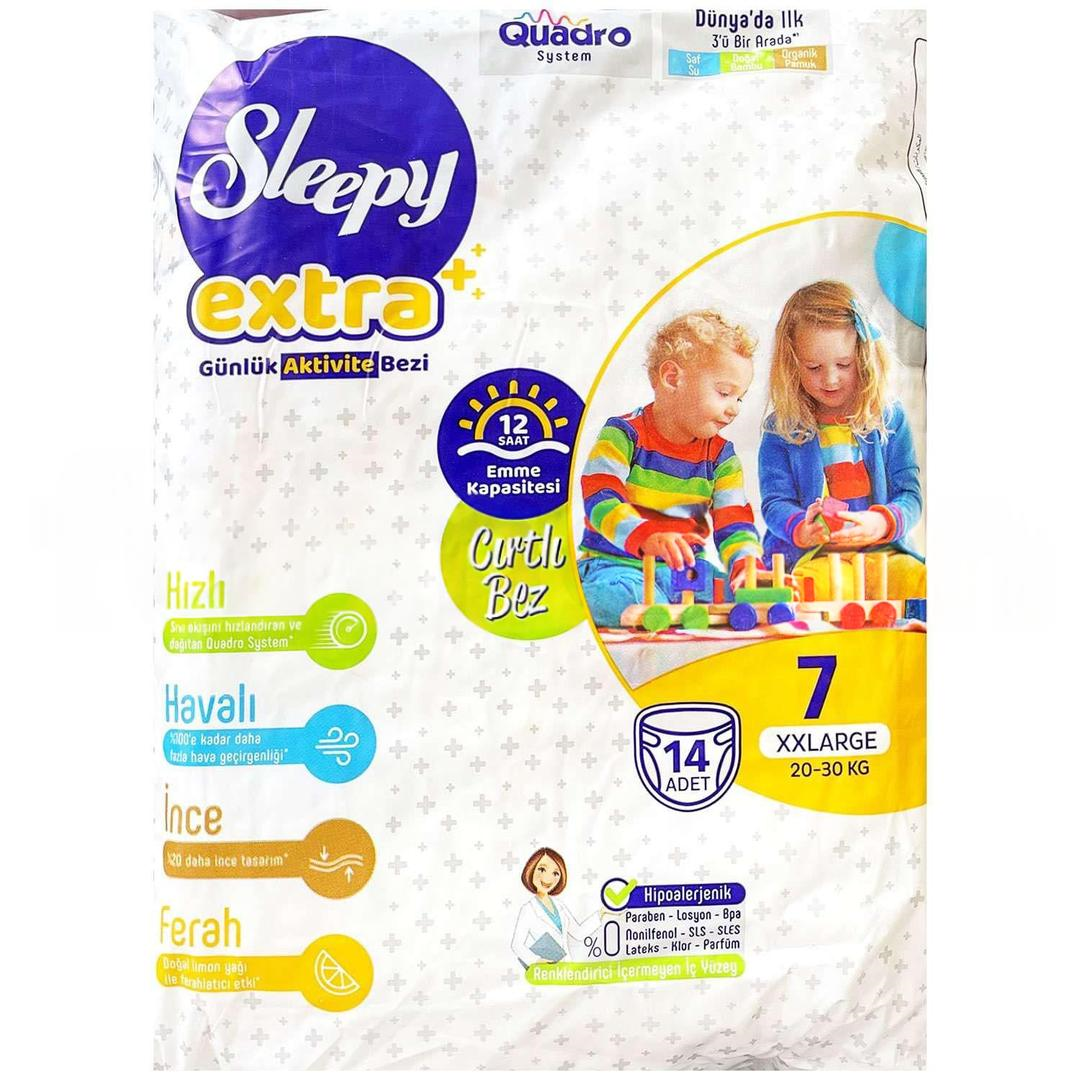 Sleepy Natural Ultra Hassas Cırtlı Bez No: 7 14'lü