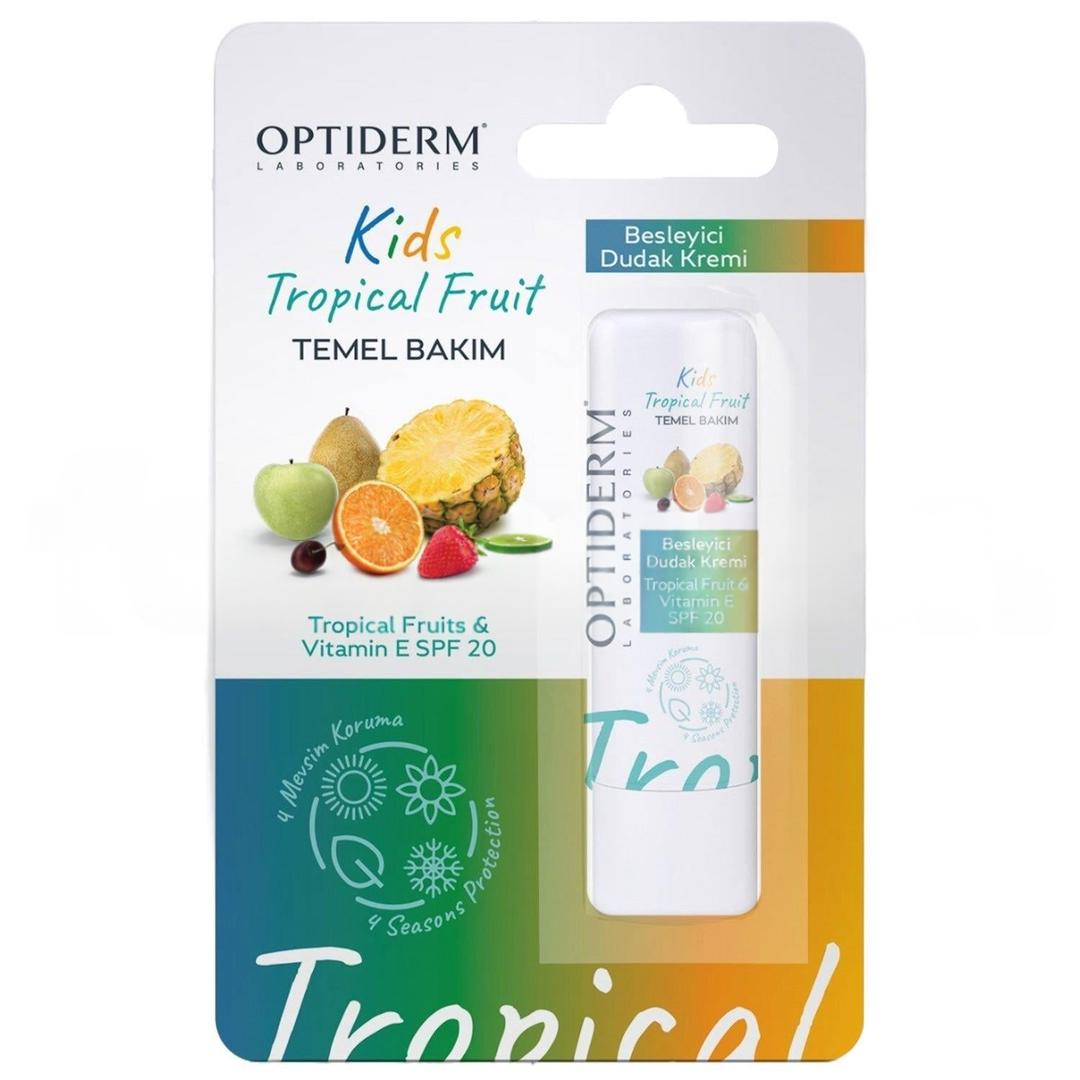 Optiderm Lip Stick E Vitaminli SPF20+ Tropikal Meyve