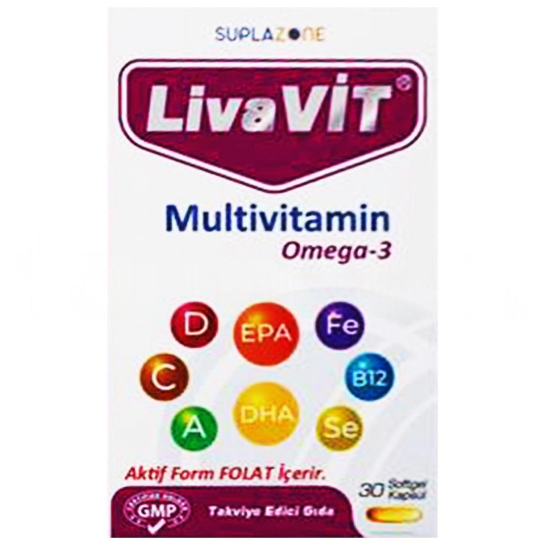 Livavit Multivitamin Omega-3 30 Softjel Kapsül