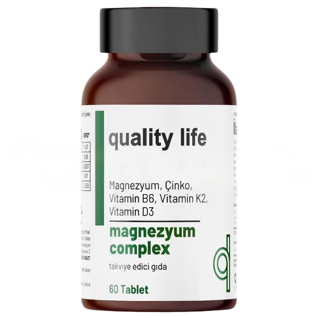 Quality Life Magnezyum Complex Malat Sitrat Glisinat Taurat Bisglisinat 60 Tablet