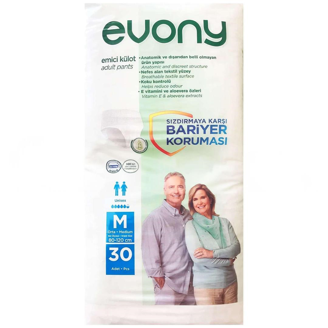 Evony Unisex Emici Külot Medium 30'lu