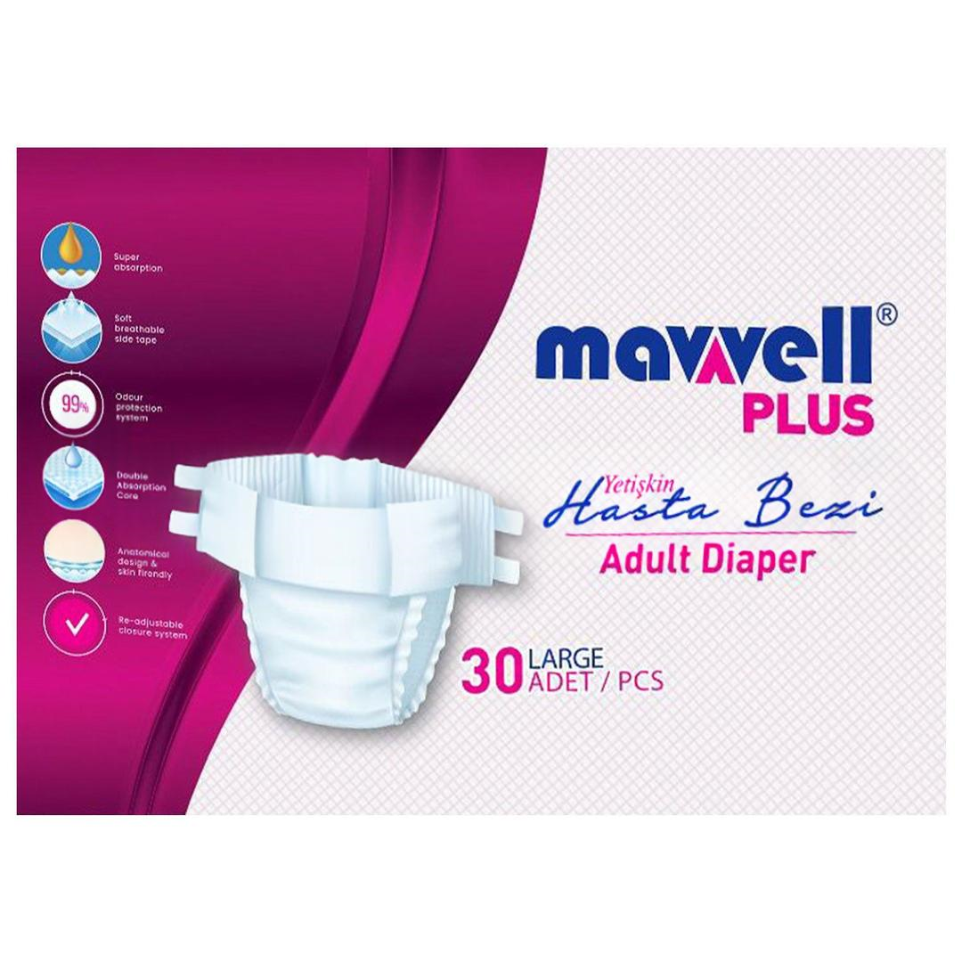 Mavvell Plus Hasta Bezi Bel Bağlama Large 30'lu
