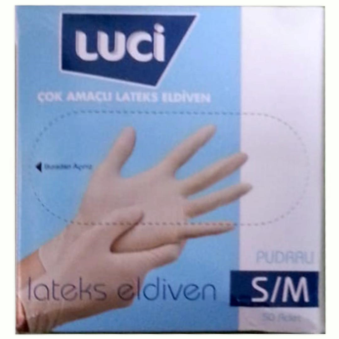 Luci Lateks Pudralı Çok Amaçlı Eldiven 50'li - Small / Medium