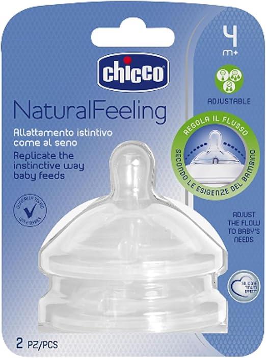 CHICCO.012 NATURALFEELING BİBERON EMZİĞİ 4 AY+ AKIŞ AYARLI 2'Li