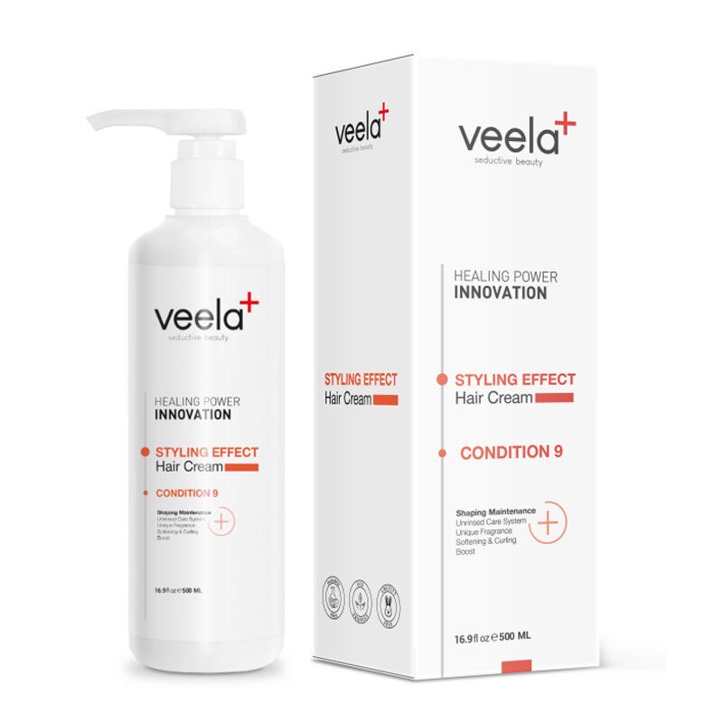 Veela Zor Şekillenen Saçlar İçin Durulanmayan Şekillendirici Saç Kremi 500 ml