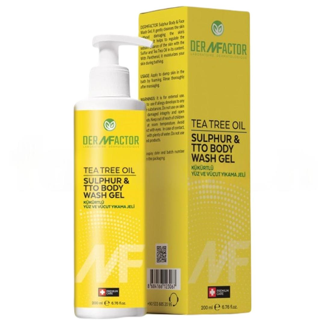 Dermfactor Tea Tree Oil Kükürt Yıkama Jeli 200 ml