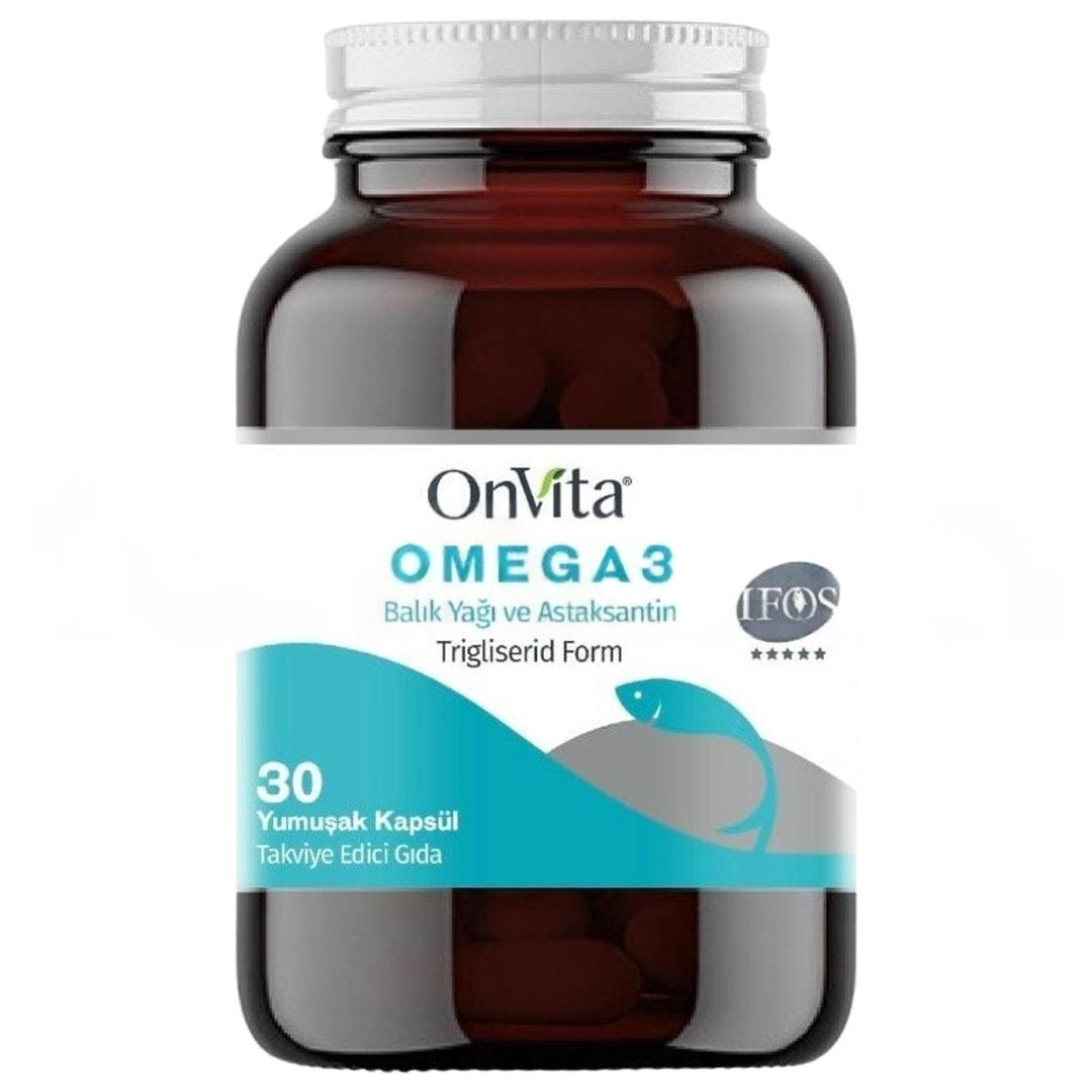 Onvita Omega 3 Balık Yağı & Astaksantin 30 Kapsül