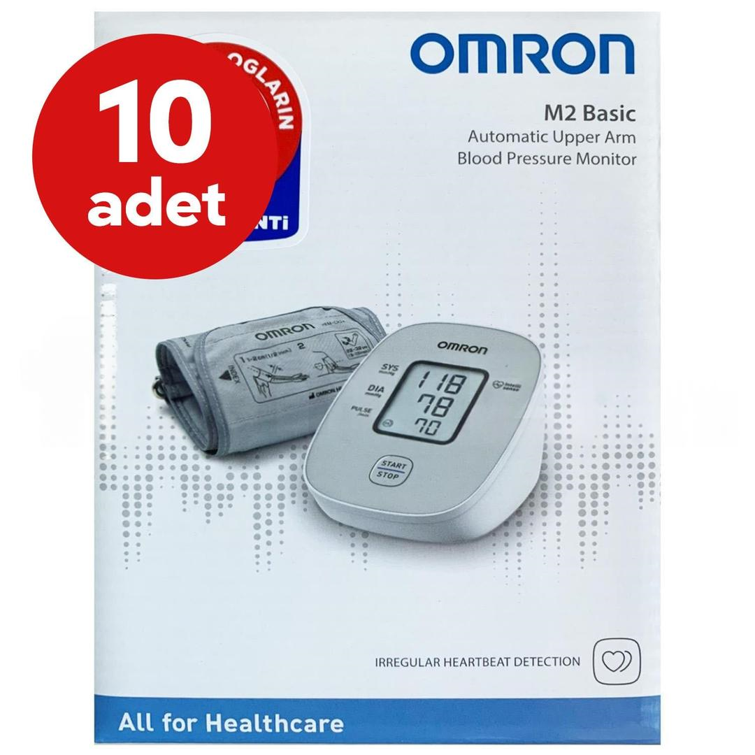 Omron M2 Basic HEM-7121J-E Koldan Ölçer Tansiyon Aleti - 10 Adet