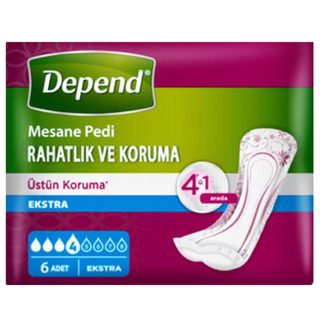 Depend Kadın Mesane Pedi Ekstra 6'lı