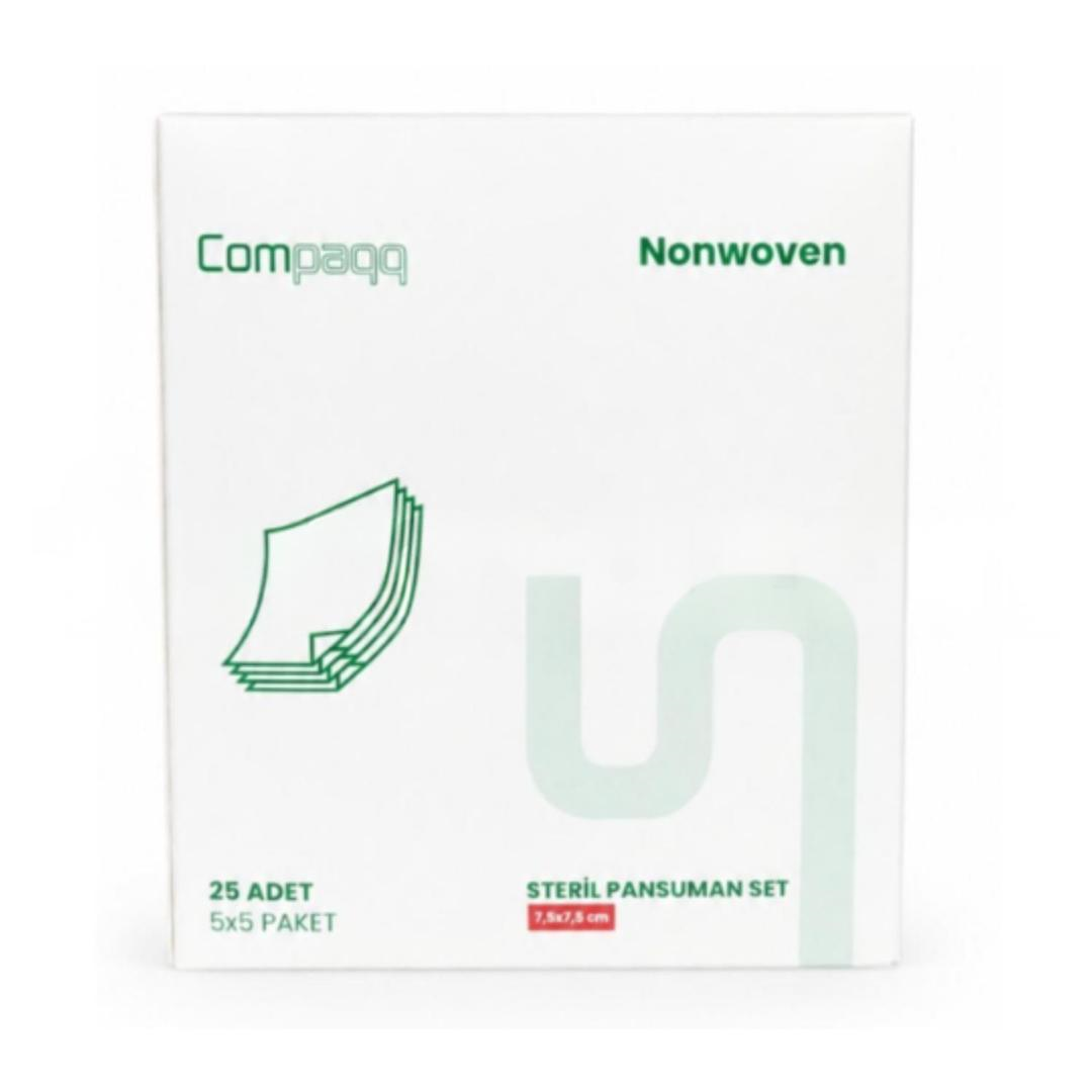 Submed Steril Spanç Gaz Kompres Nonwoven 7,5 x 7,5 cm 25'li
