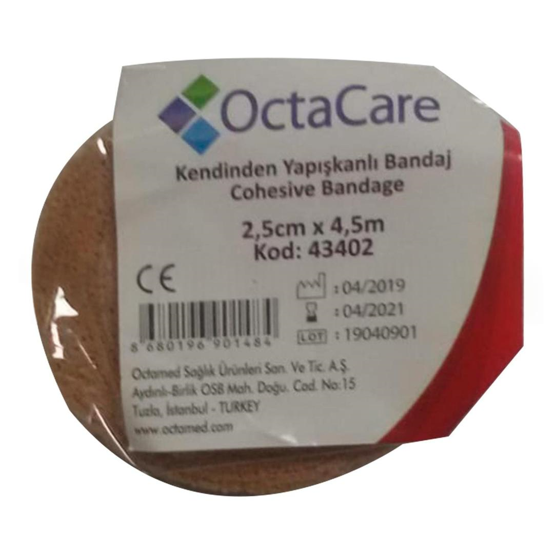Octacare Kendinden Yapışkanlı Bandaj 2,5cm x 4,5m - Ten Rengi