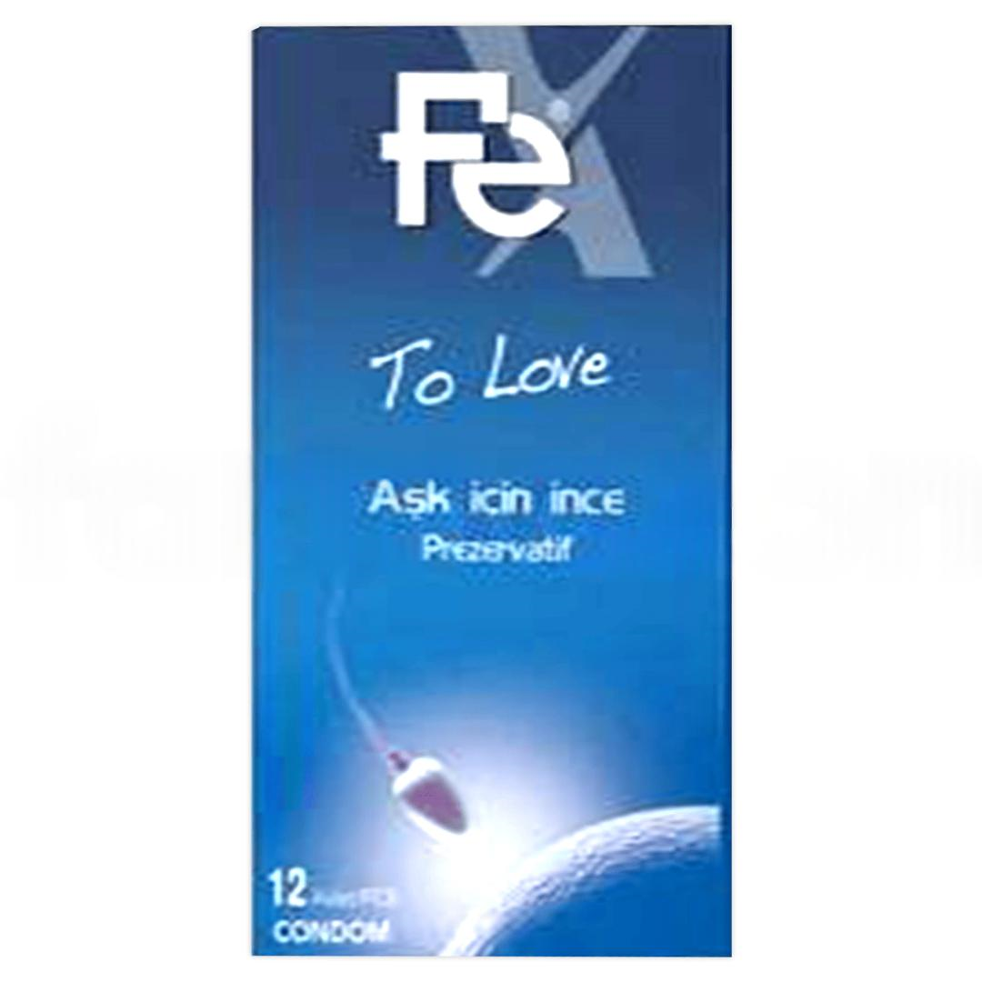 Fe To Love Aşk için İnce Prezervatif 12'li