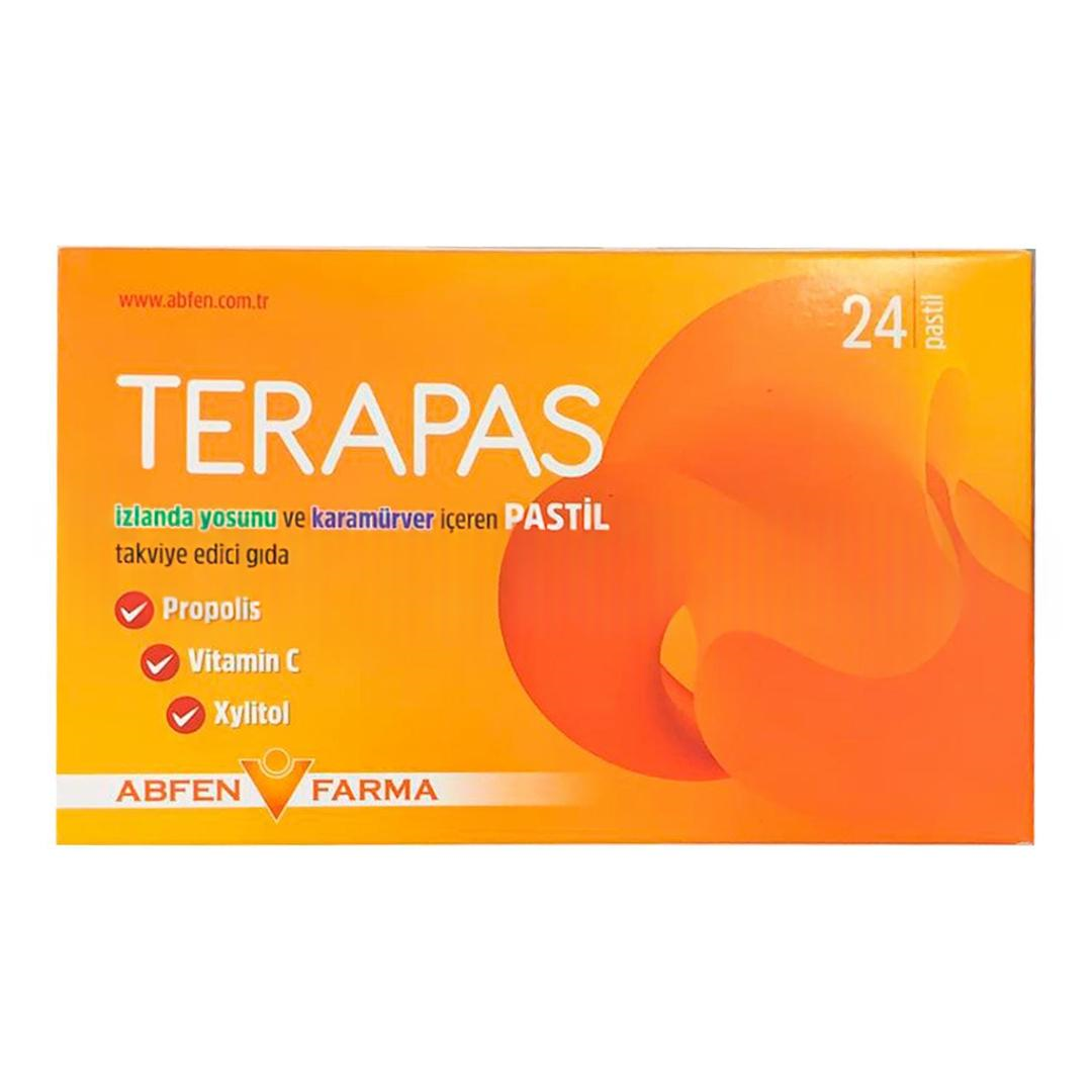 Terapas İzlanda Yosunu & Karamürver İçeren 24 Pastil