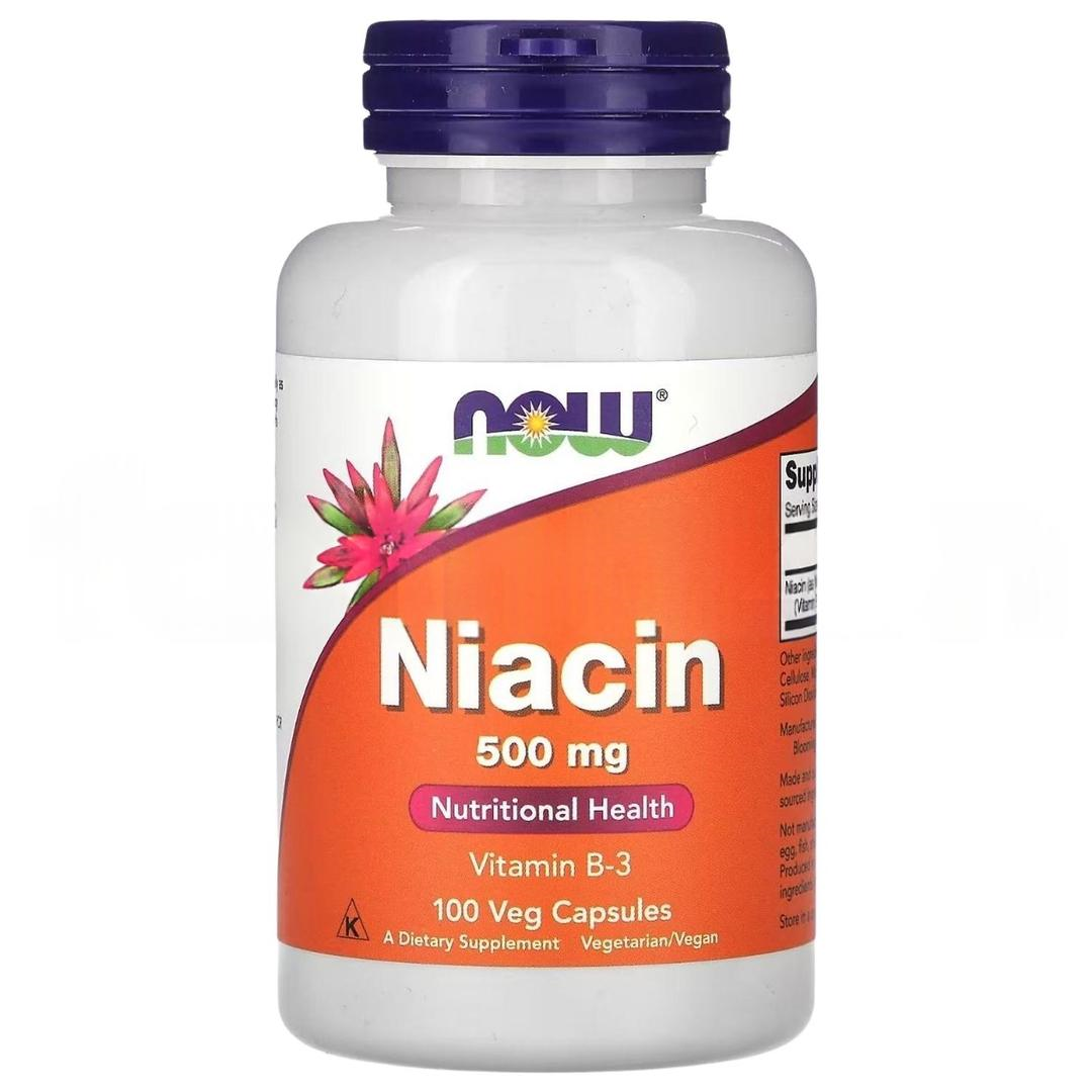 Now Foods Niacin 500 mg 100 Veg Capsules - İthal