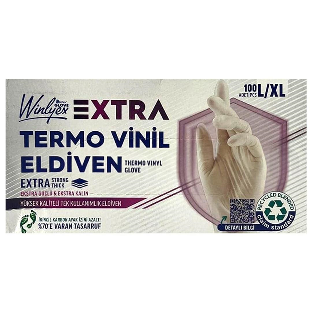 Winlyex Termo Vinil Eldiven Beyaz Large/xLarge 100'lü