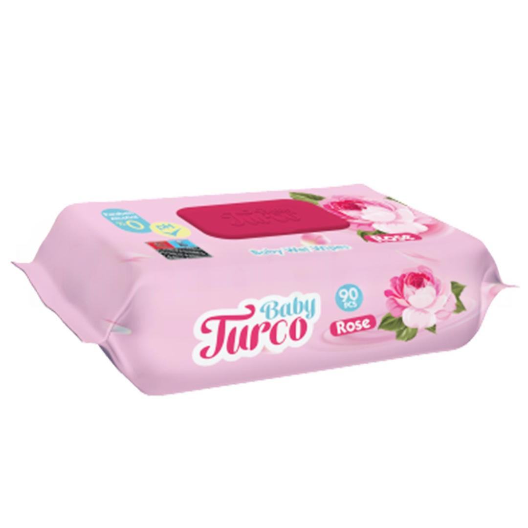 Baby Turco Gül Kokulu Islak Havlu 90 Yaprak