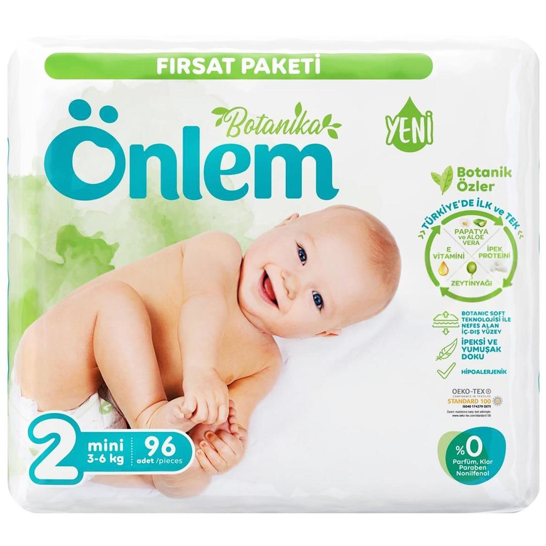 Önlem Botanika Bebek Bezi Fırsat Paket Mini 2 Beden 96'lı