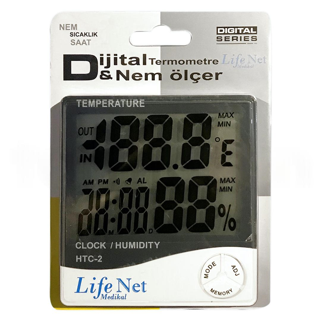 Life Net Dijital Nem Sıcaklık Saat Ölçer