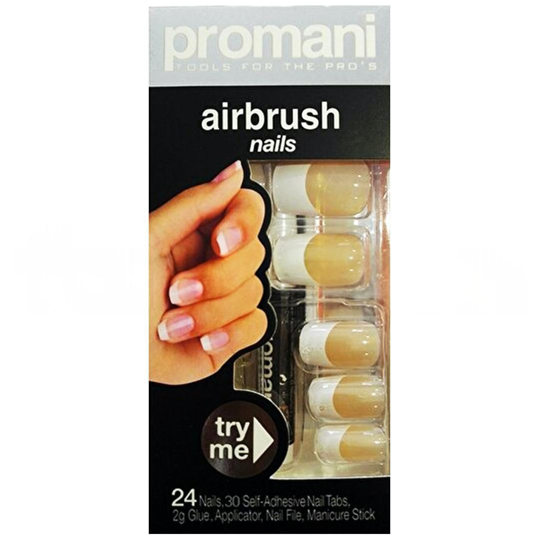 Promani Bej Renk Takma Tirnak - Air Brush Nails Fingers 5004