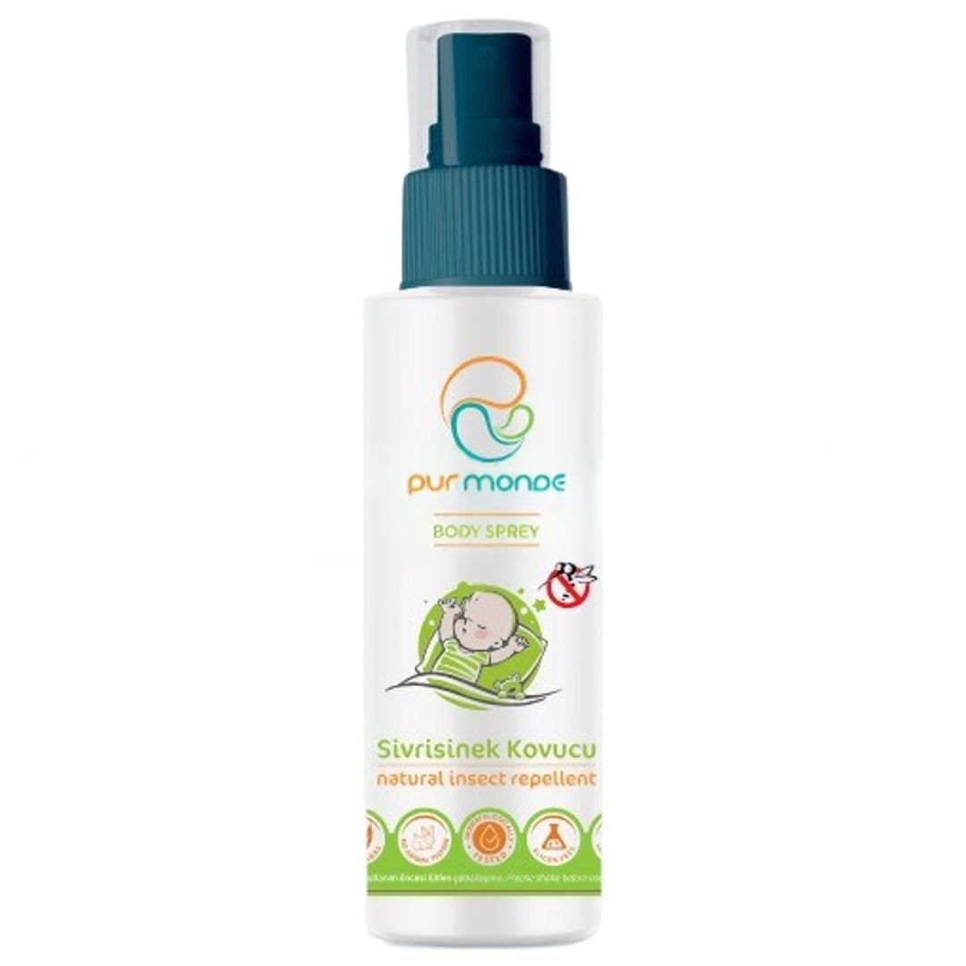 Pur Monde Bitkisel Formül Yeni Doğan Bebek ve Çocuk İçin Doğal Sivrisinek ve Haşere Kovucu Sprey 100 ml