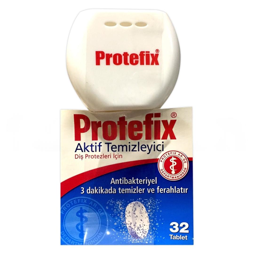 Protefix Temizleme Tableti Protez Saklama Kabı Hediye