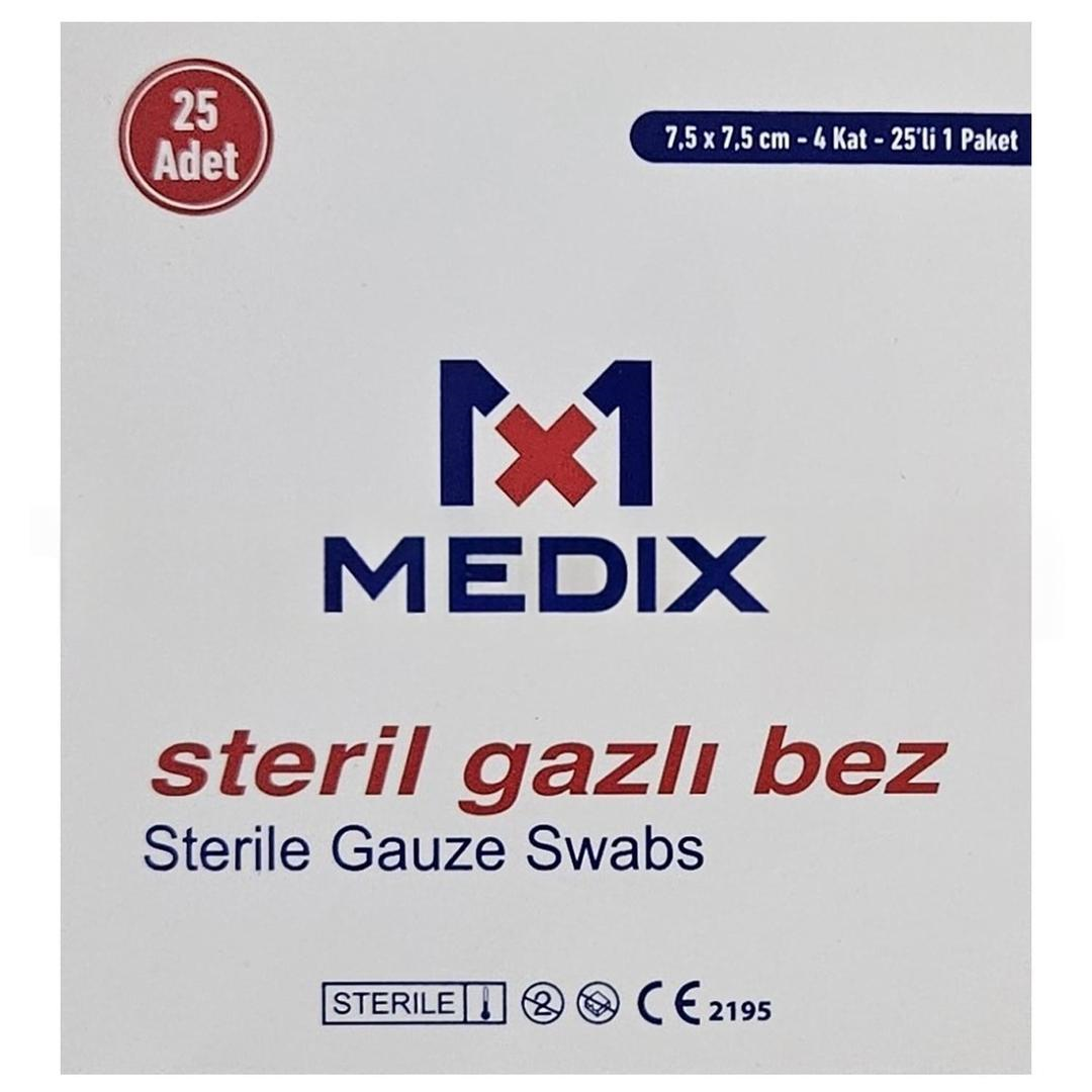 Medix Steril Gaz Kompres 7.5x7.5 cm - 25 Adet