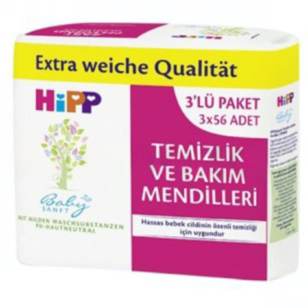 Hipp Babysanft Temizlik ve Bakım Mendili 56'lı - 3'lü Paket