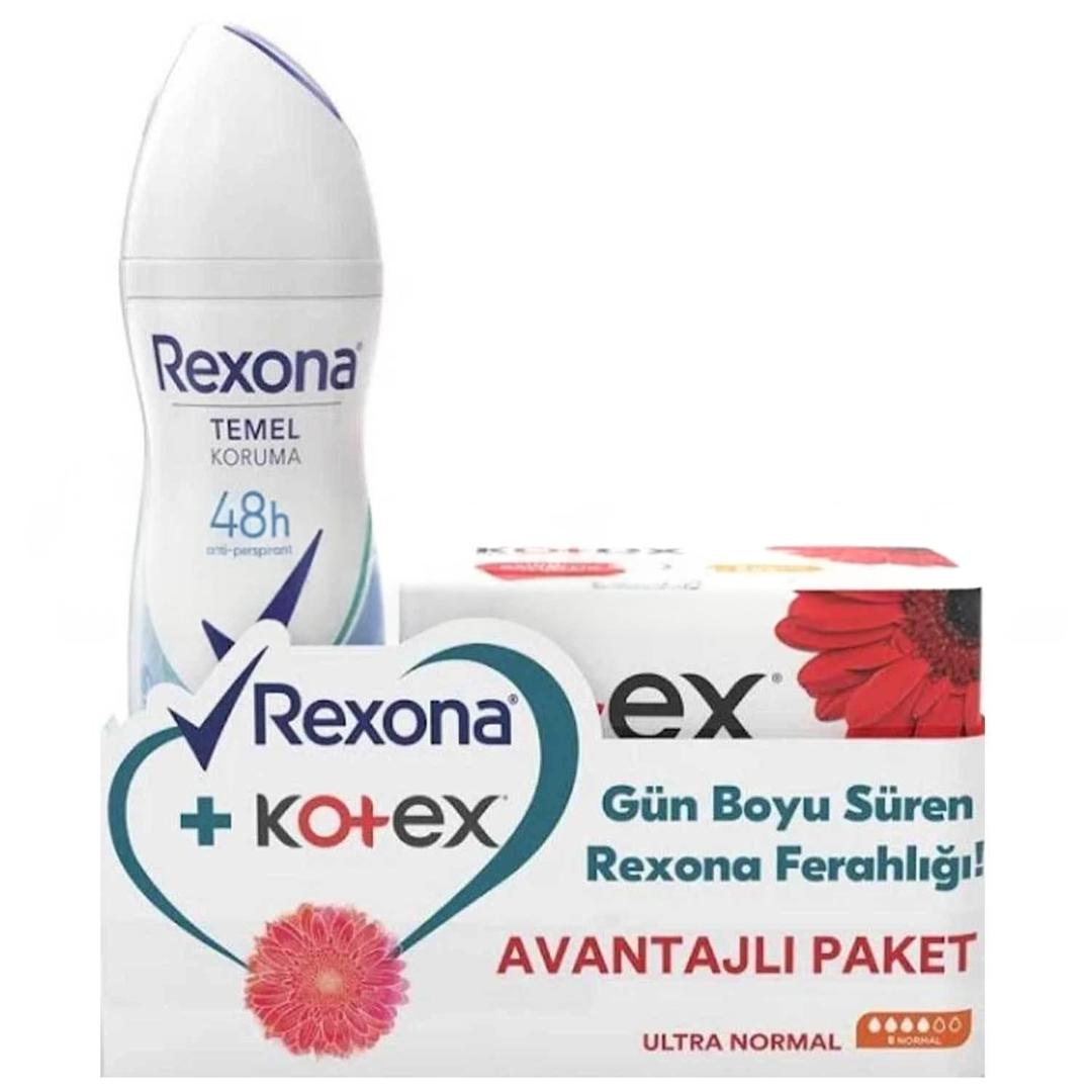 Rexona Shower Fresh Sprey Deodorant 150 ml + Kotex Normal 8'Li