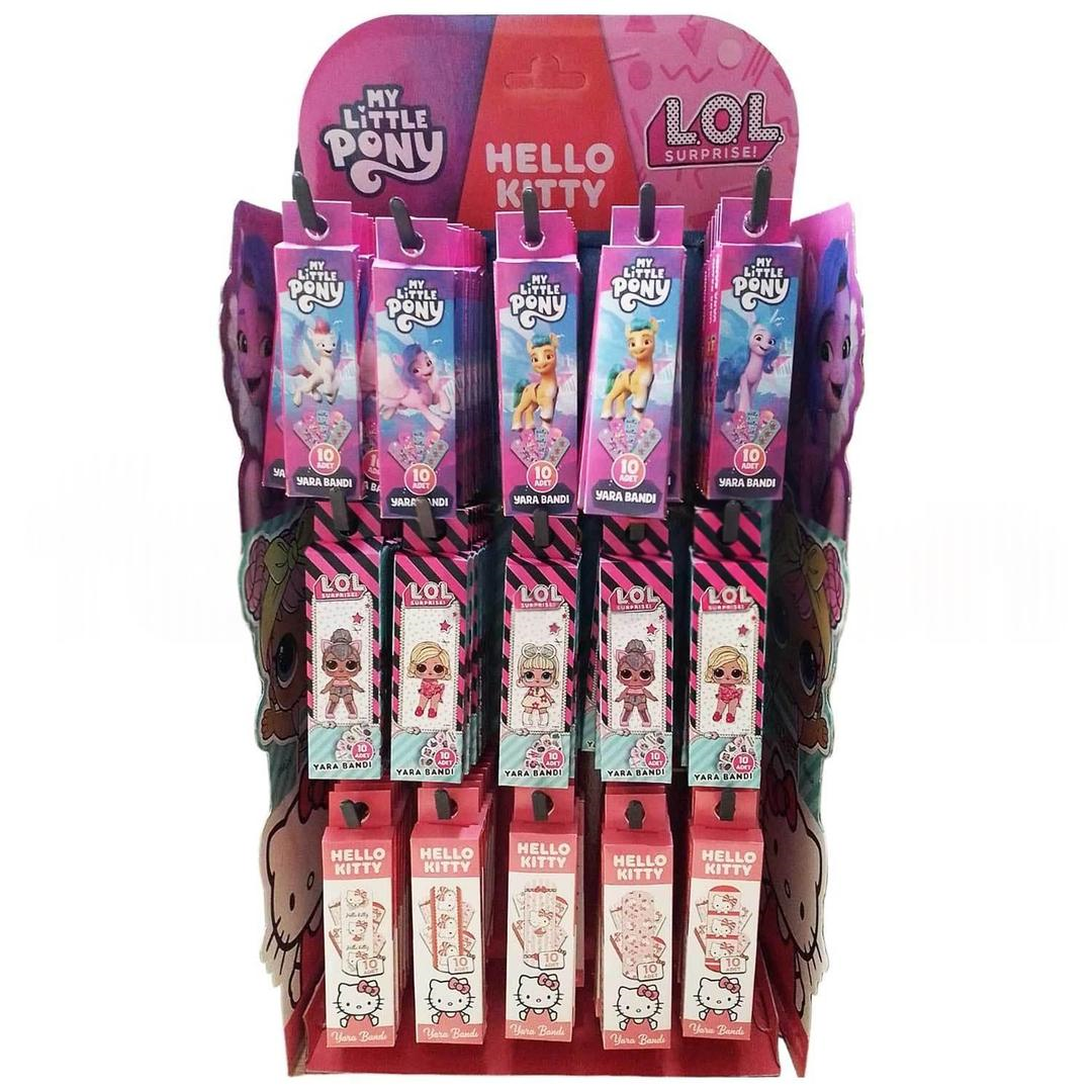 Lol Pony Hello Kity Yara Bandı Çocuk 10'lu - 120'li Stant