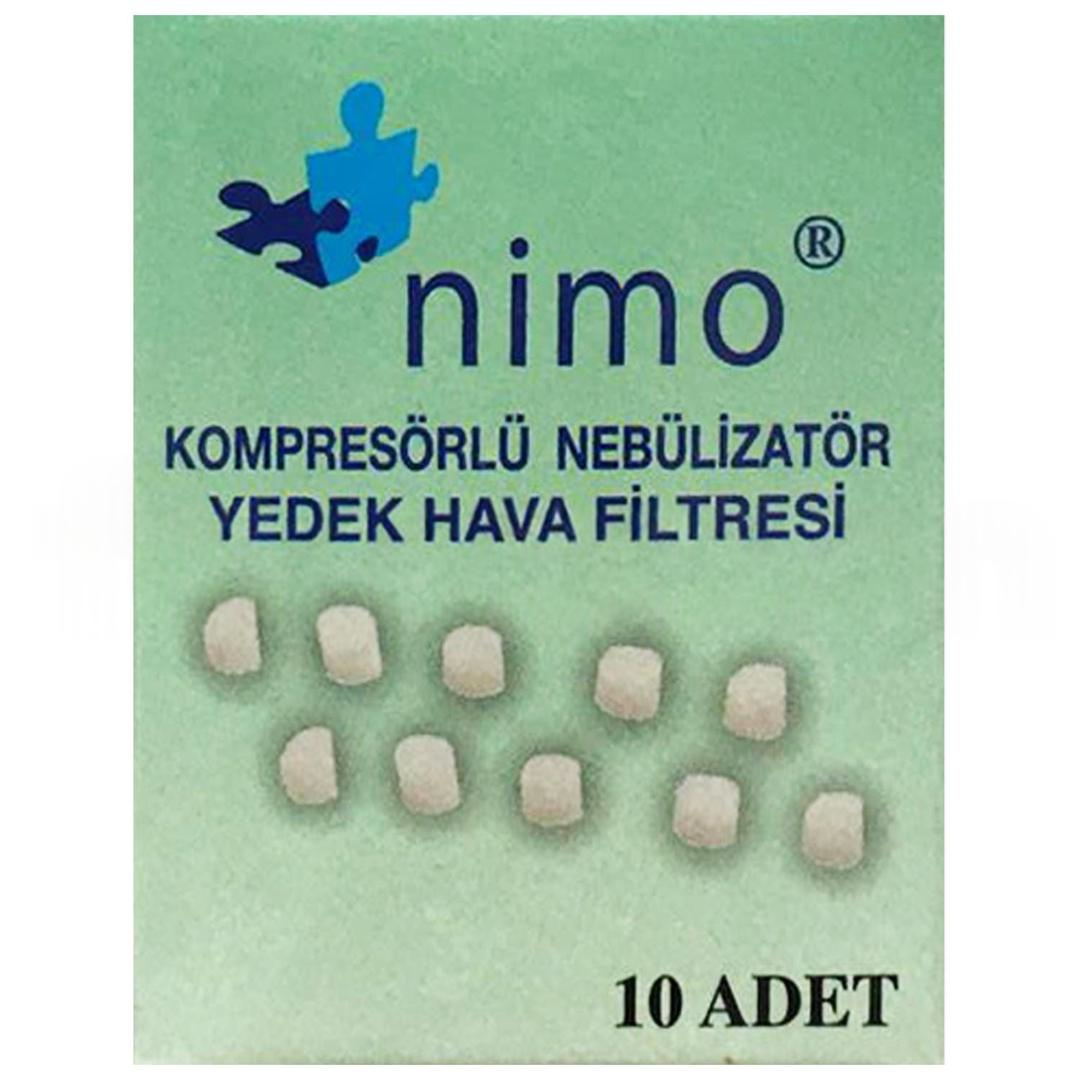 Nimo Nebulizatör Yedek Hava Filtresi 10'lu