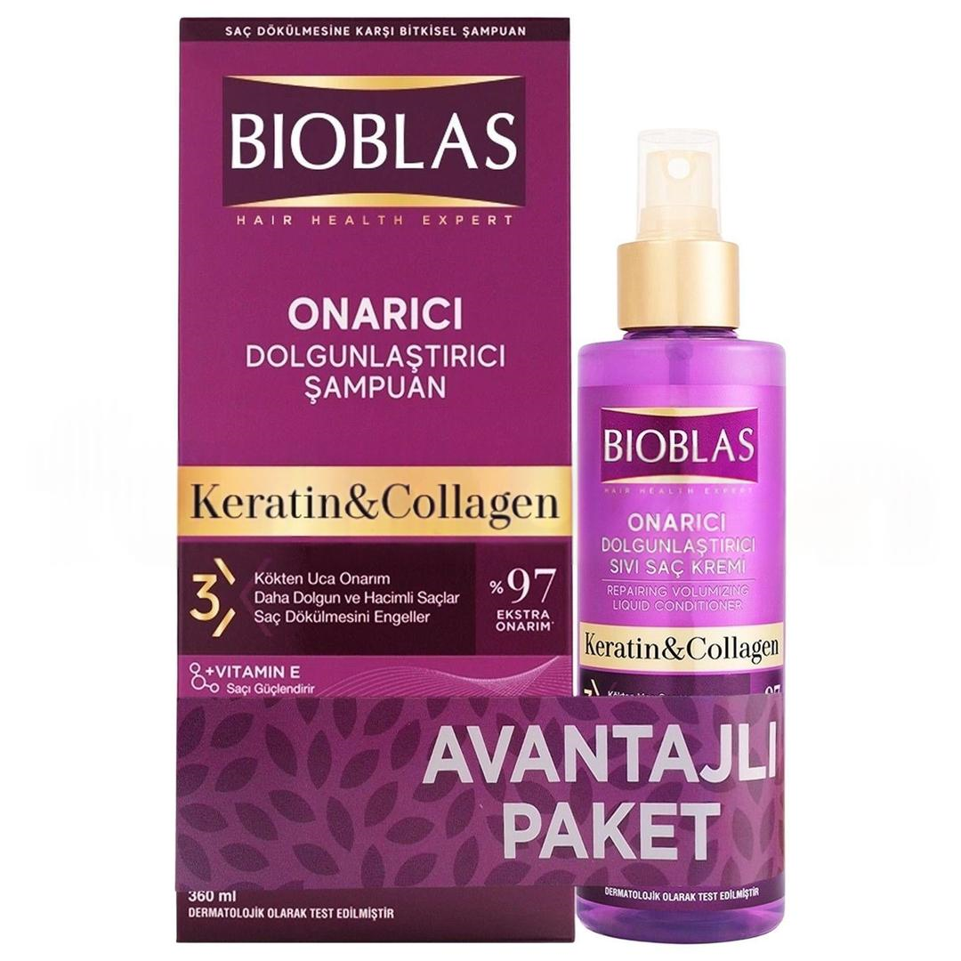 Bioblas Kolajen Şampuan 360 ml + Sıvı Saç Kremi 200 ml