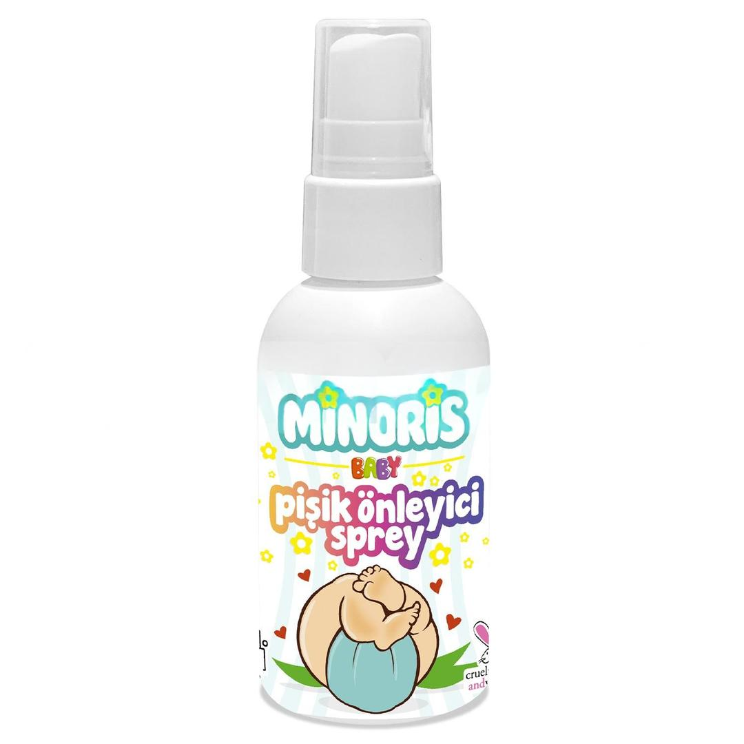 Minoris Baby Pişik Önleyici Sprey Organik Vegan Parfümsüz 100 ml