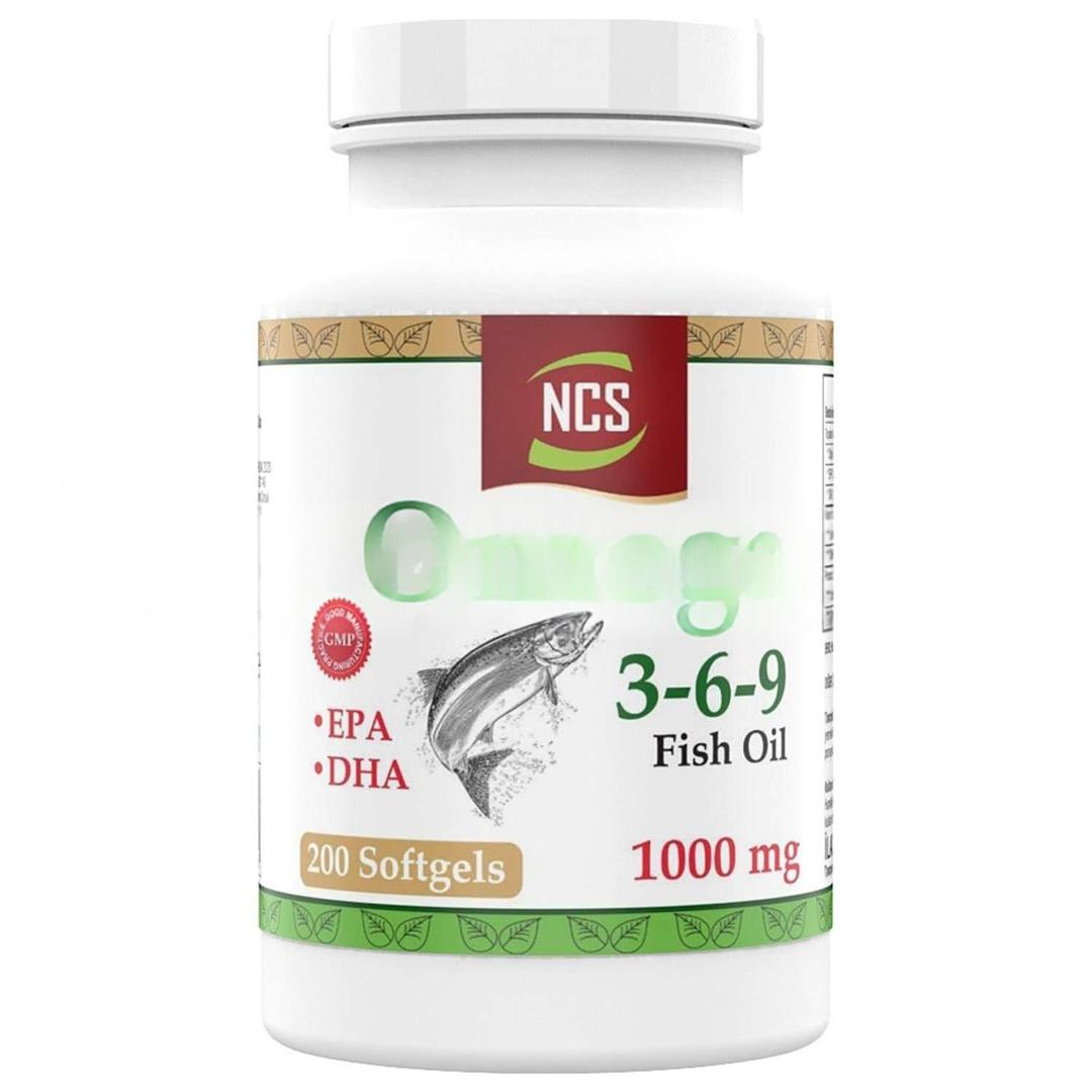 NCS Omega 3.6.9 200 Softgels Fish Oil 1000 mg