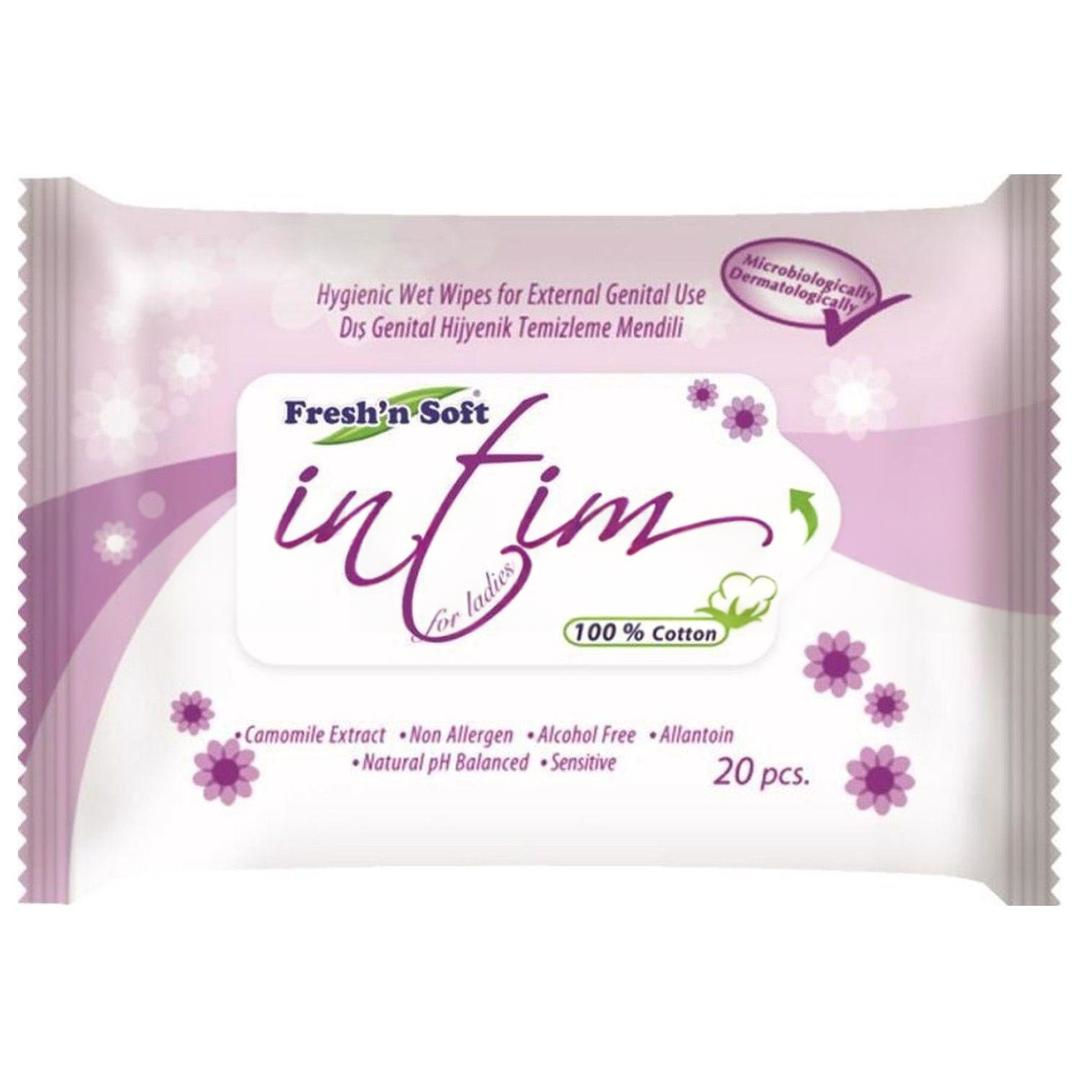 Fresh'n Soft İntim Genital Bölge Temizleme Mendili 20'li