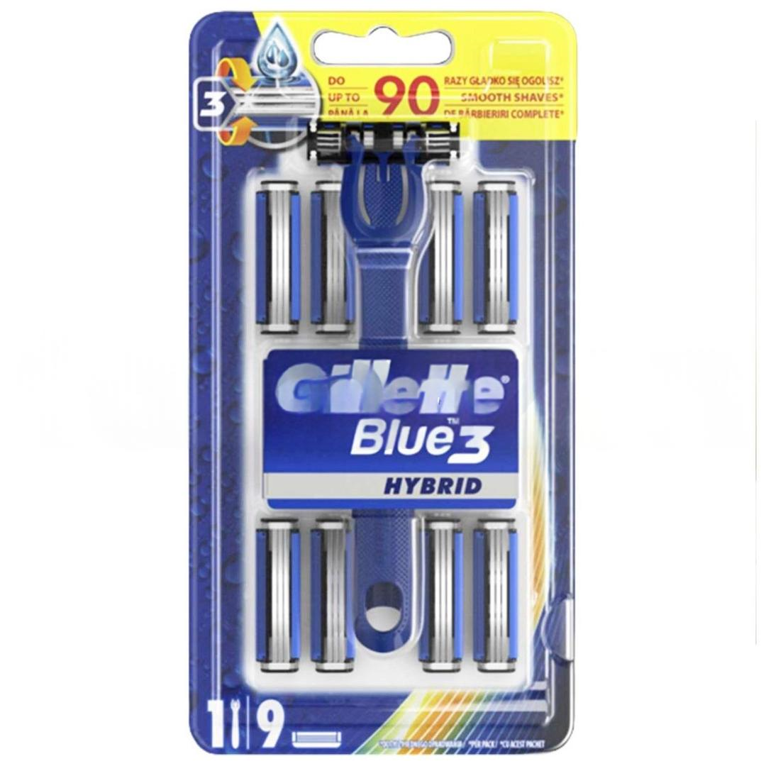 Gillette Blue 3 Sensor Hybrid Tıraş Bıçağı + Yedek Başlık 9'lu