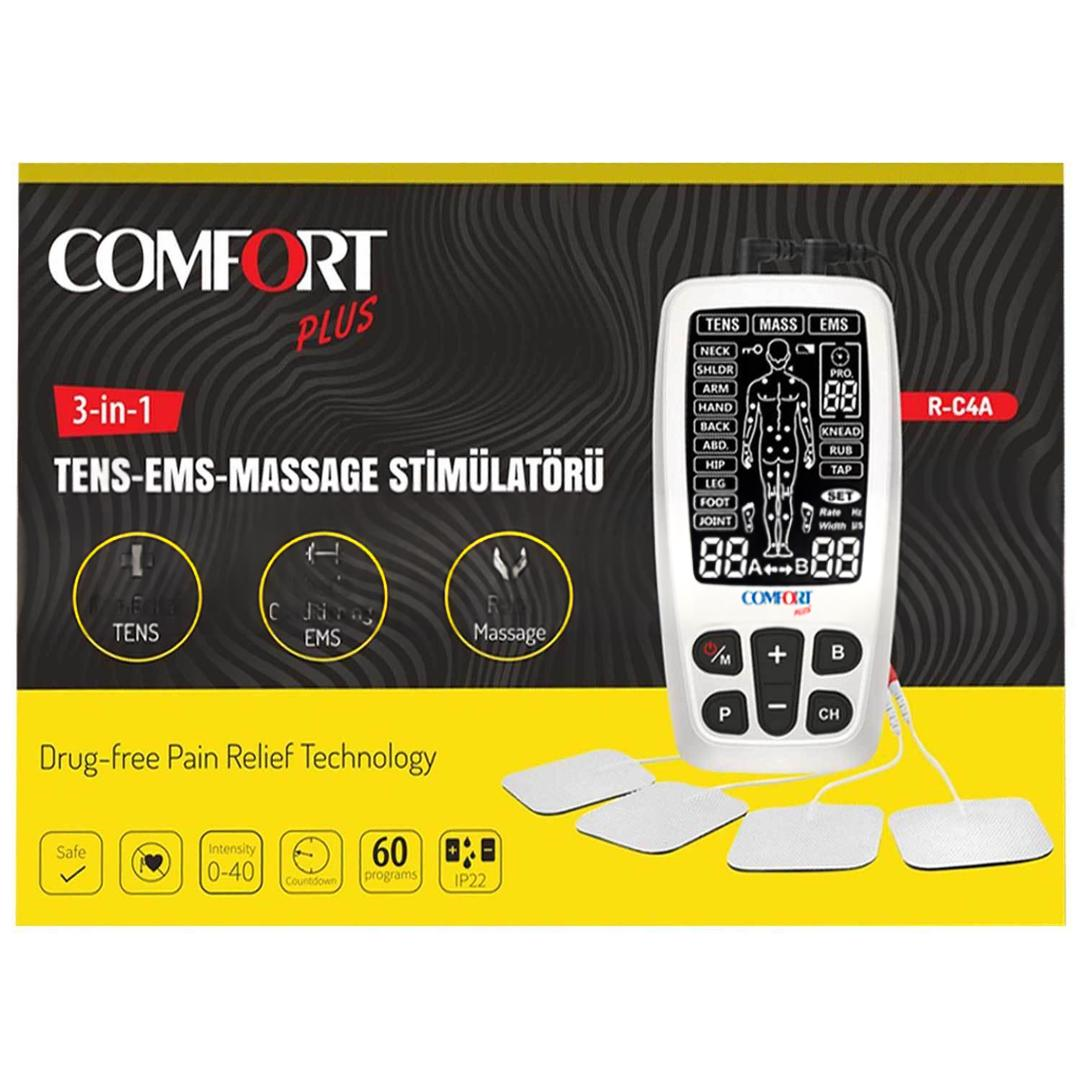 Comfort Plus R-C4A Şarj Edilebilir Portatif Dijital Masaj EMS Tens Cihazı