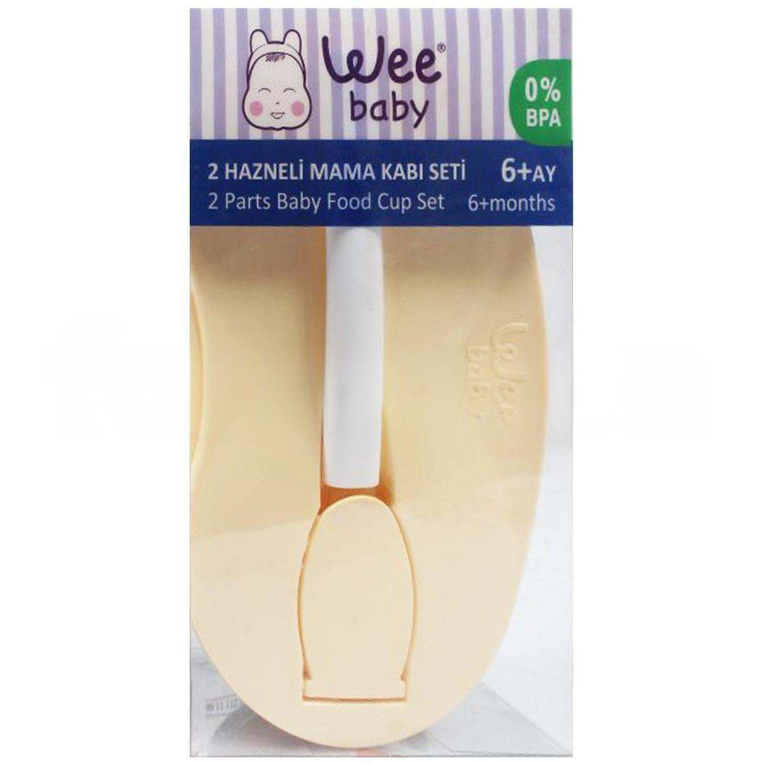 Wee Baby 886 2 Hazneli Mama Kabı Seti - Sarı