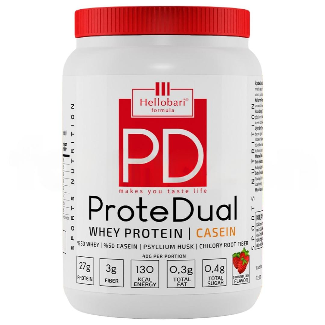Hellobari Formula Protedual Whey Protein Kazein Proteini Çilek Aromalı 28 Porsiyon