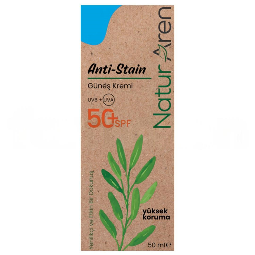 Naturaren Anti-Stain Su Bazlı Güneş Kremi SPF50 50 ml