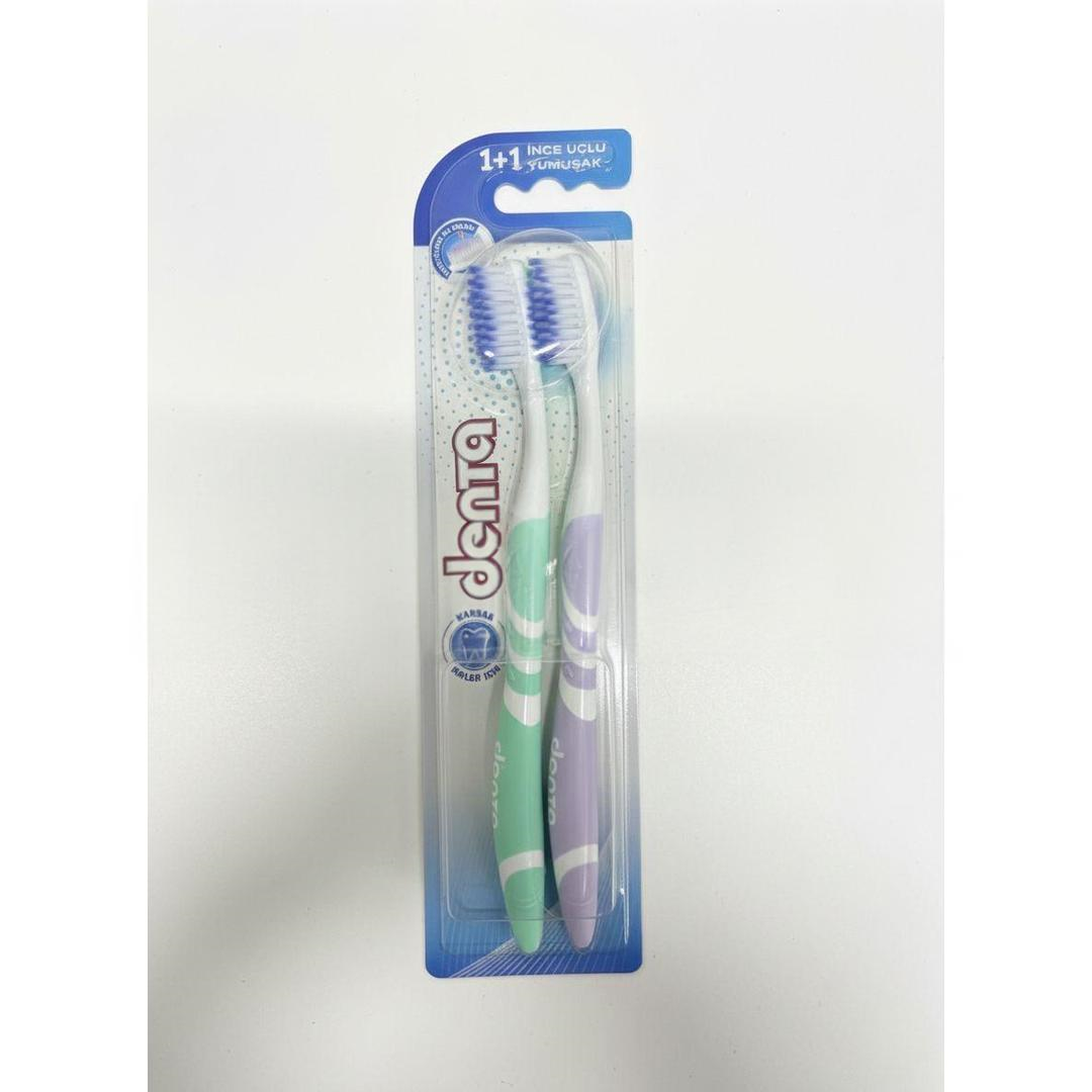 Denta Hassas Dişler İçin İnceltilmiş Kıl Uçları 1+1 Yumuşak