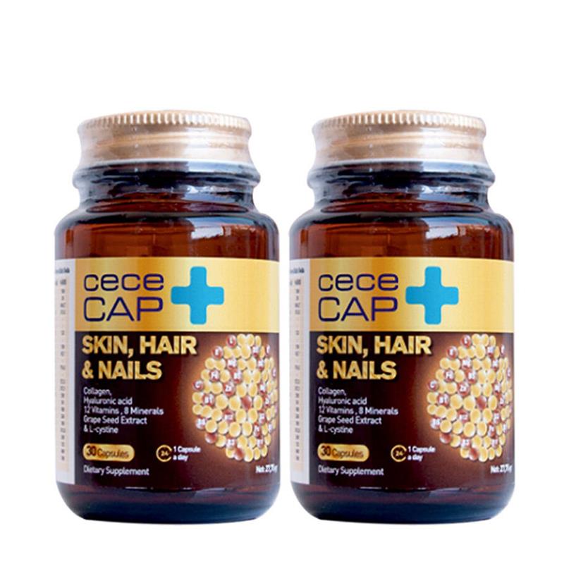 Cececap Skin Hair Nails Takviye Edici Gıda 2 x 30 Kapsül - İkincisi %50 İndirimli