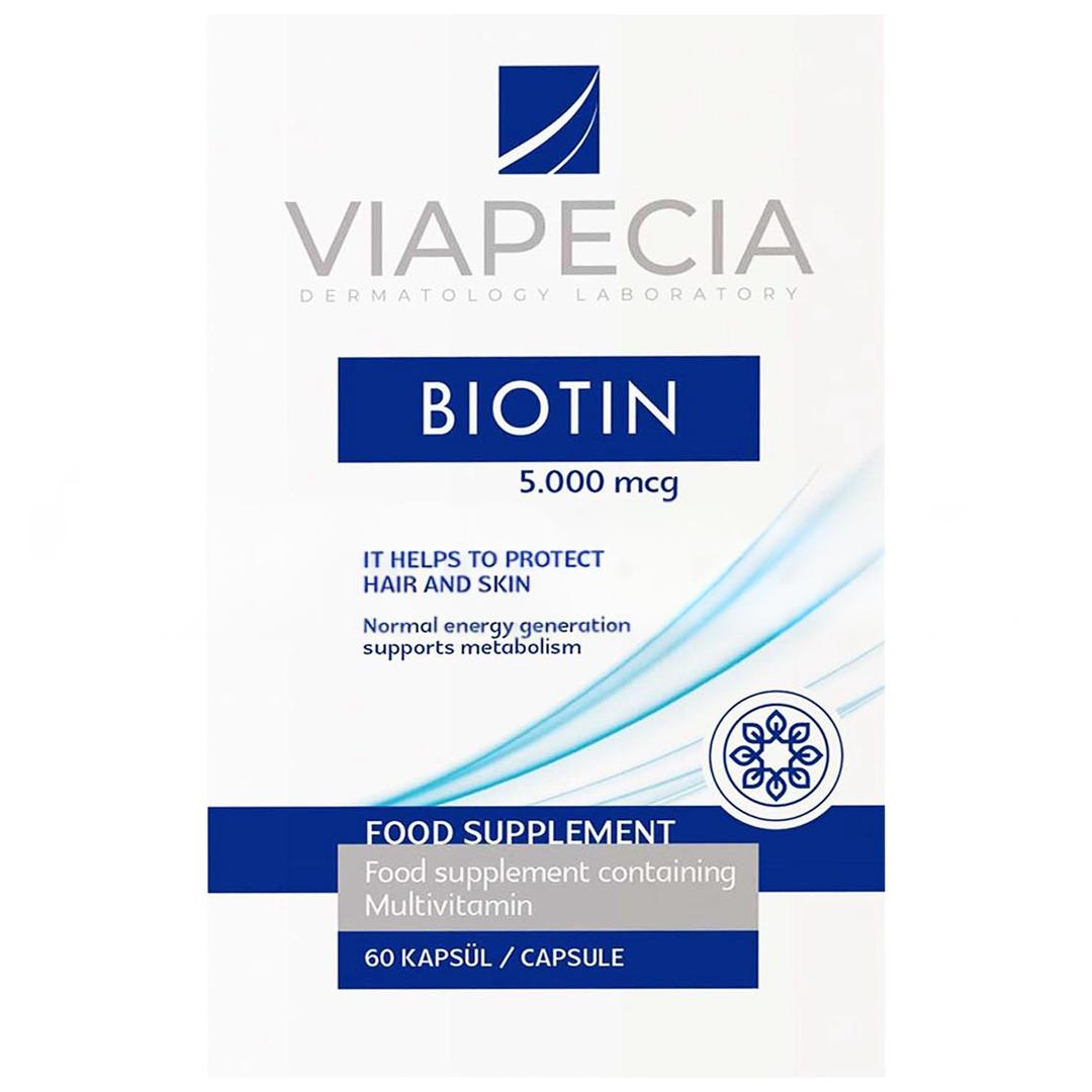 Viapecia Biotin 5000 mcg 60 Kapsül - Eski Ambalaj