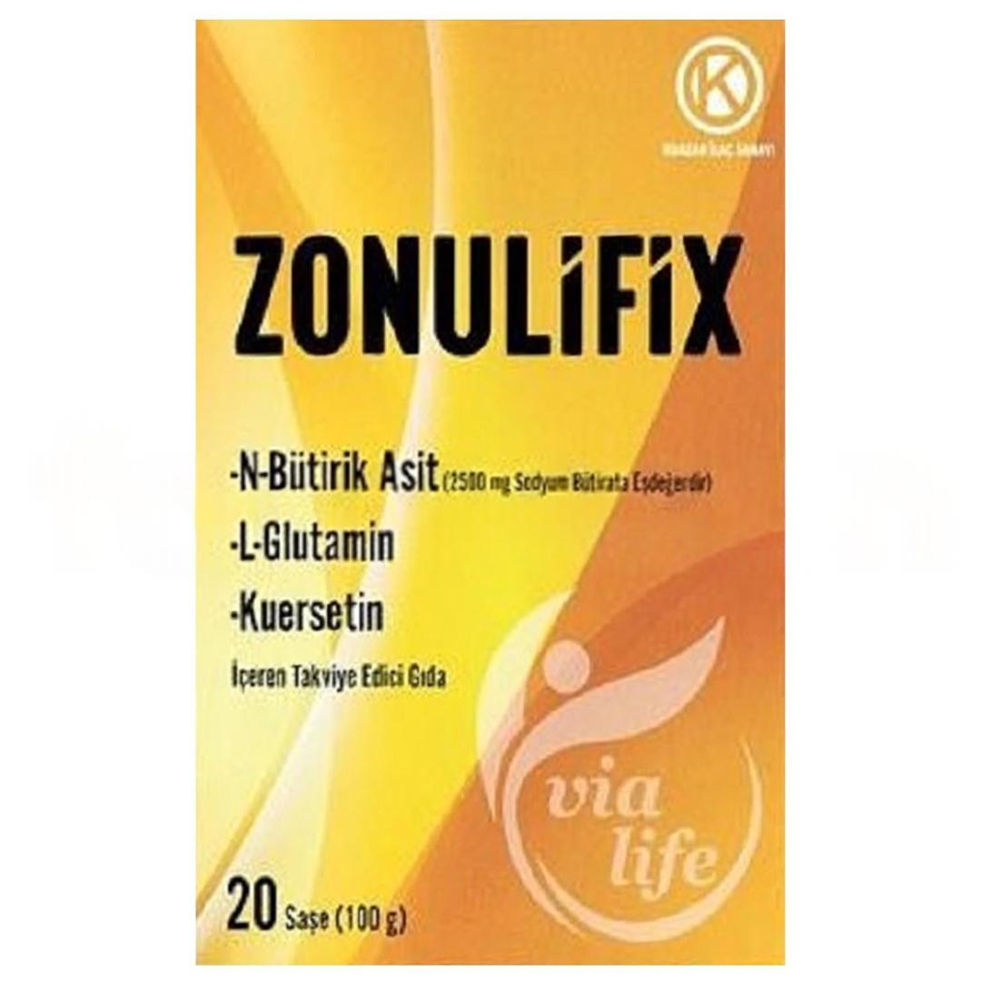 Zonulifix N-Bütirik Asit L-Glutamin Kuersetin 20 Şase