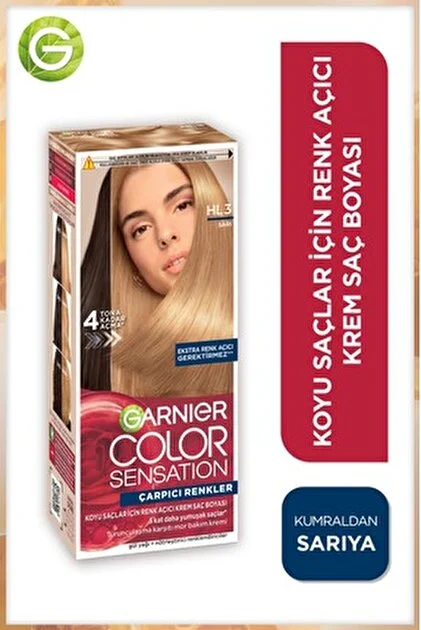 Garnier Çarpıcı Renkler Hl3 Koyu Saçlar Sarı Saç Açıcı Krem Saç Boyası