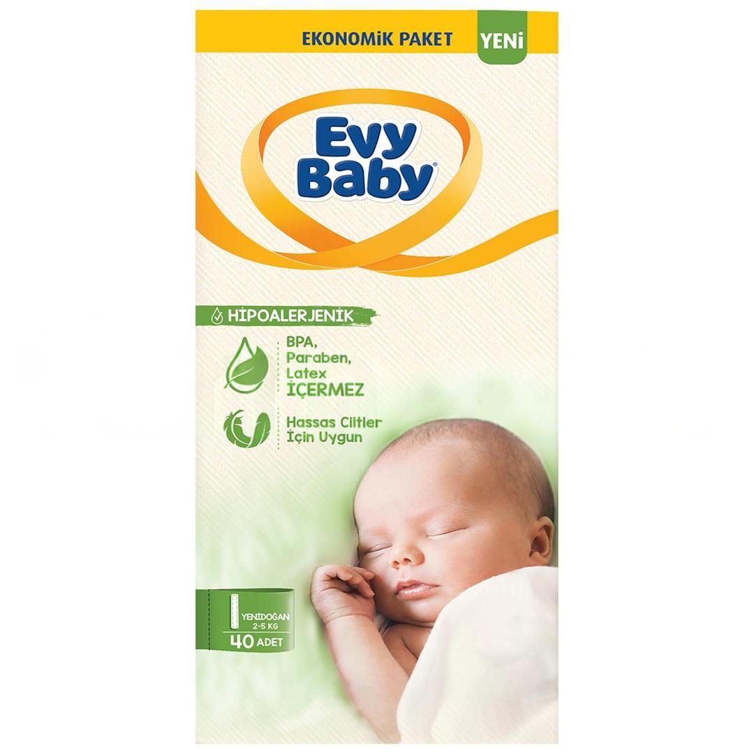 Evy Baby Yenidoğan Bebek Bezi Ekonomik 40'lı